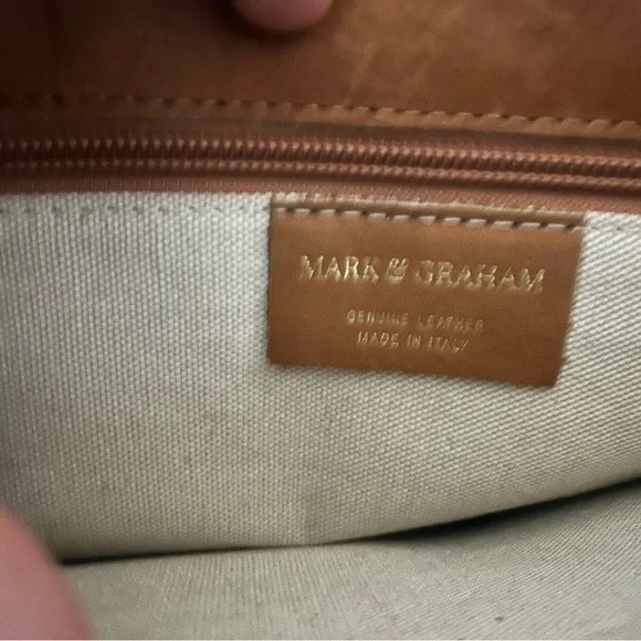 Mark & Graham Tan Leather Shoulder Bag - Picture 3 of 5